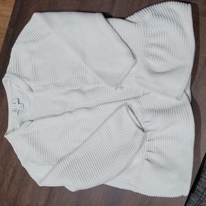 White knitted cardigan